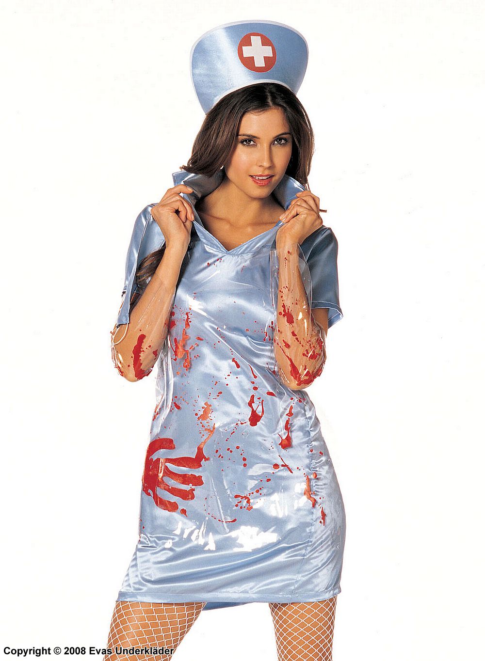Halloweenkostym, blodig sjuksköterska